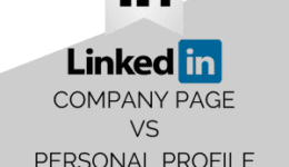 LinkedIn company page and personal profile